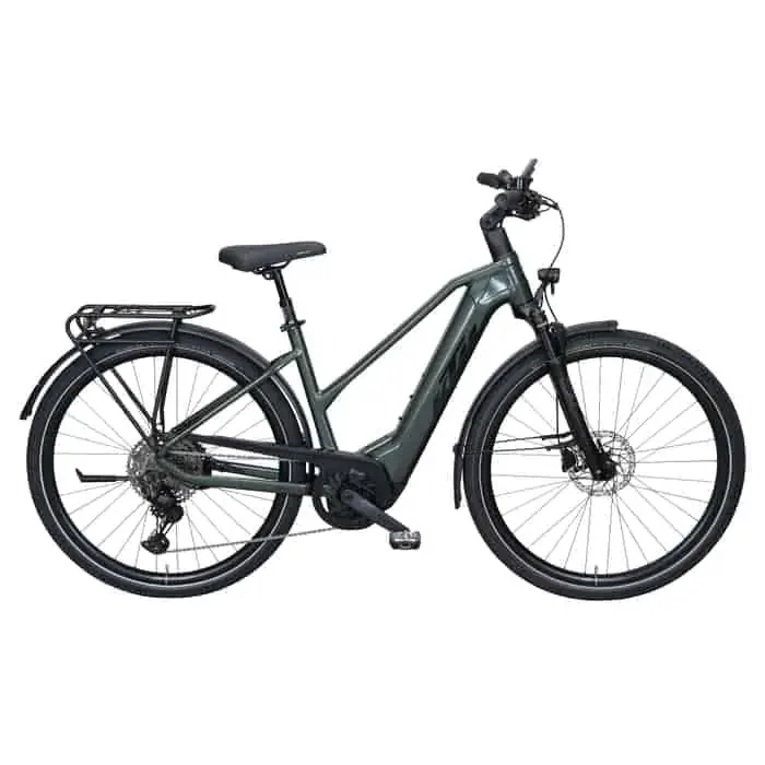 KTM Macina Ultimate Pro 750 Wh E-Bike Trekkingrad Trapez 28″ grün