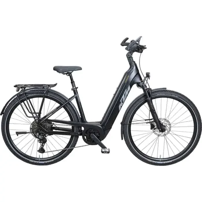 KTM Macina Ultimate Pro 800 E-Bike Trekkingrad Tiefeinsteiger 28″ schwarz 51 cm = M