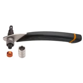 Kurbelabzieher IceToolz 04S1 mit 8 mm Inbusschlüssel und 14/15 mm Steckschlüssel.