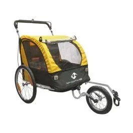 M-Wave Kids Ride 3in1 Kinderanhänger (schwarz / gelb)
