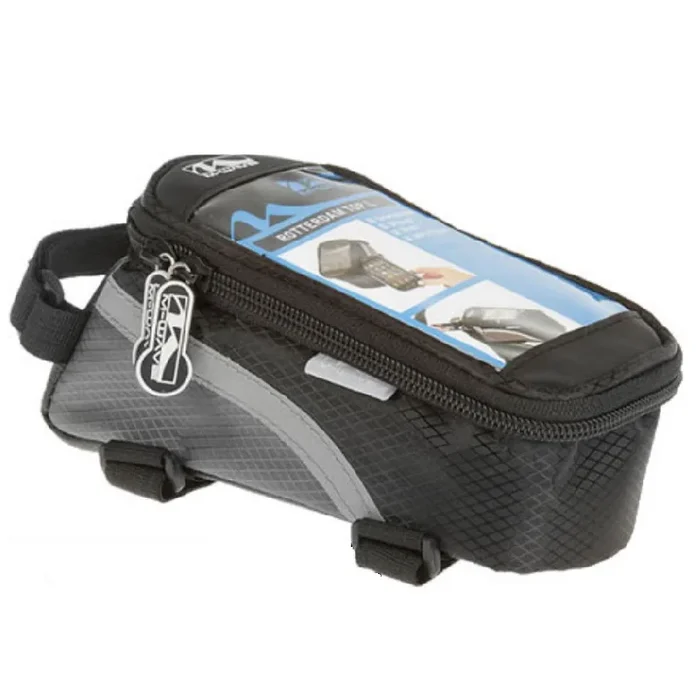 M-Wave Oberrohrtasche Rotterdam Top L für Smartphone schwarz-grau
