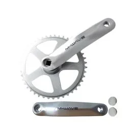 Messingschlager Kurbelgarnitur (170mm | 44 Zähne | silber)