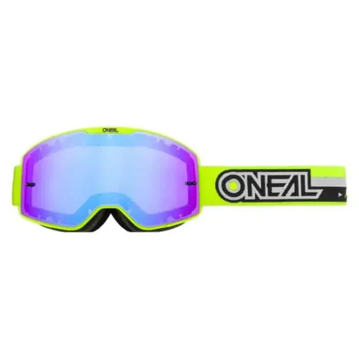 ONeal B20 Proxy Motocross Brille neongelb-schwarz/Scheibe blau uni