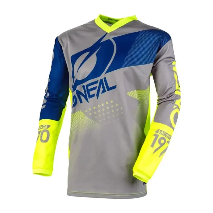 ONeal Element Factor Cross Jersey grau-blau-neon M