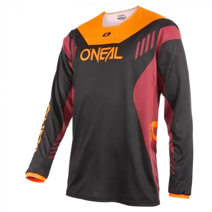ONeal Element FR Hybrid V.22 Radtrikot langarm Herren schwarz/rot/orange S