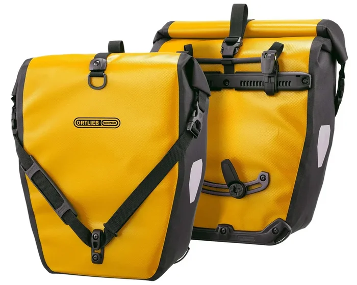 Ortlieb Back-Roller QL2.1 – 2x 20 Liter wasserdichte Fahrradtaschen (Paar) | sun yellow-black
