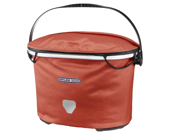 Ortlieb Up-Town City – 17,5 Liter wasserdichter Fahrradkorbtasche ohne Lenkerhalter | rooibos