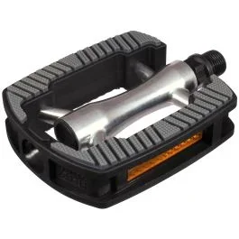 Pedale Marwi SP-821 mit Aluminiumgehäuse – Rutschfest – Silber mit grauer Einlage (Werkstattverpackung)