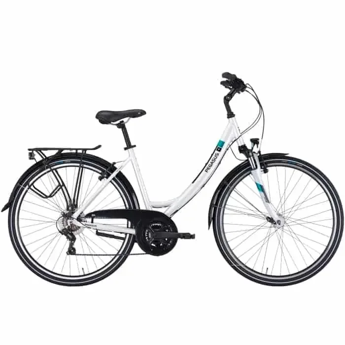 Pegasus Piazza 21 Trekkingrad Tiefeinsteiger 28″ weiß 55 cm