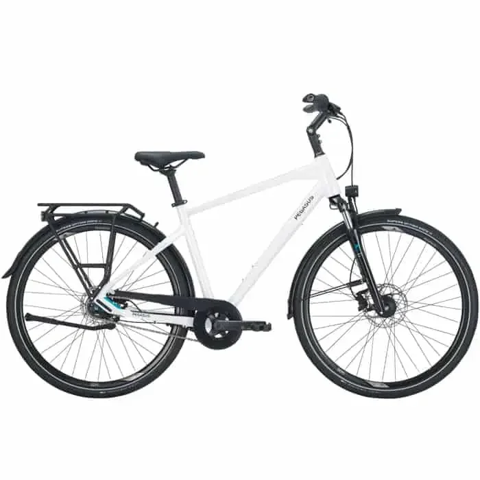 Pegasus Premio SL 8 Disc City Bike Herren 28″ weiß 45 cm
