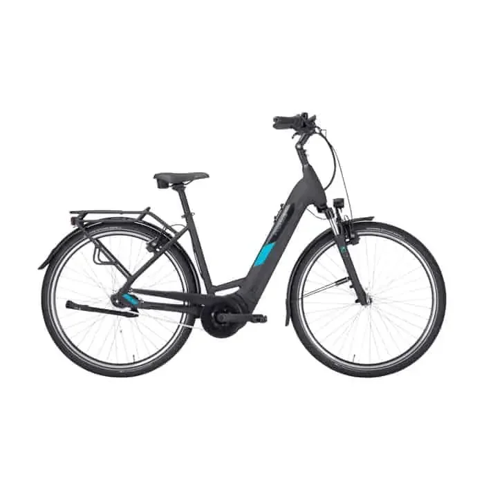 Pegasus Solero Evo 7R Plus E-Bike City Bike Tiefeinsteiger 28″ schwarz 45 cm