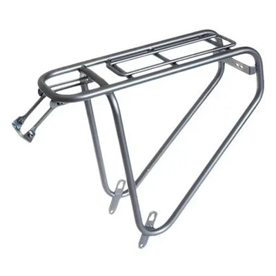 Porte bagages vélo argent charges lourdes 35 kilos Steco