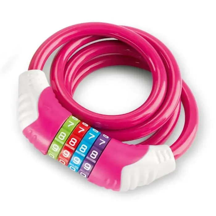 Puky Lernschloss Kinder Fahrrad-Kabelschloss Pink