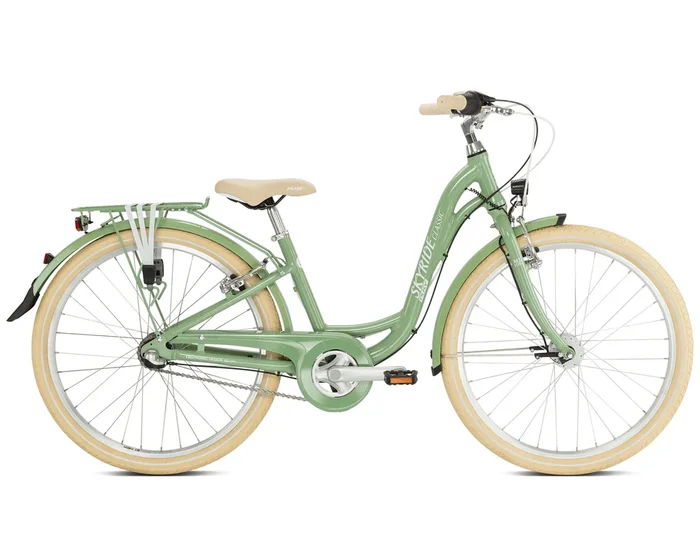 Puky Skyride 24-3 Classic – Kinderfahrrad mit 3-Gang Nexus 2025 | retro green 24″