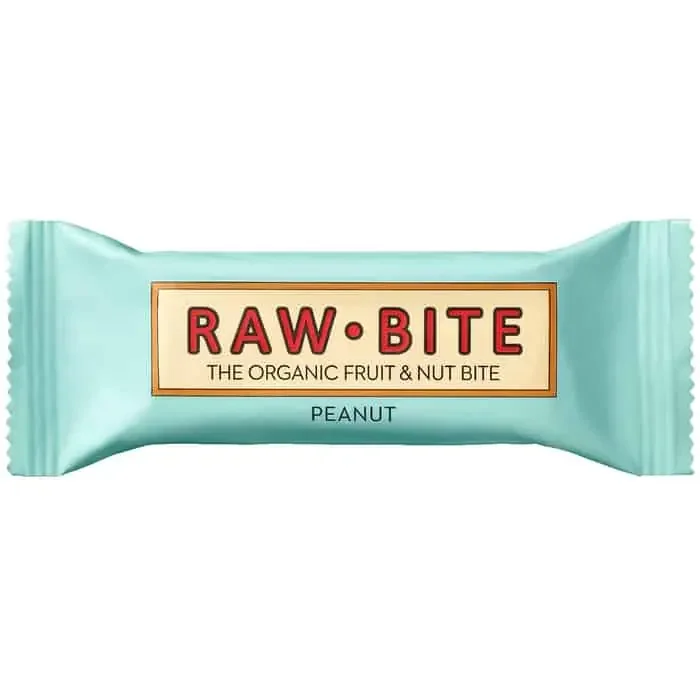 Raw Bite The Organic Fruit Nut Bite Energieriegel vegan (50 g) Peanut