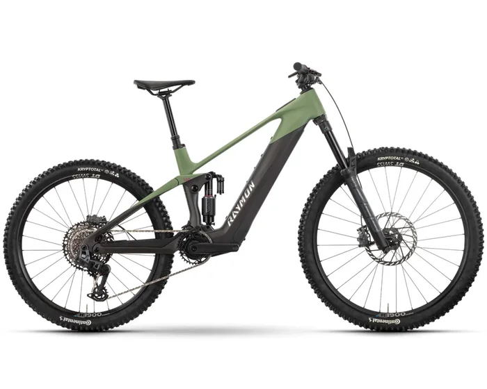 Raymon Tarok Pro – Elektro Carbon Mullet MTB Fully 2025 | carbon-reseda green-violet
