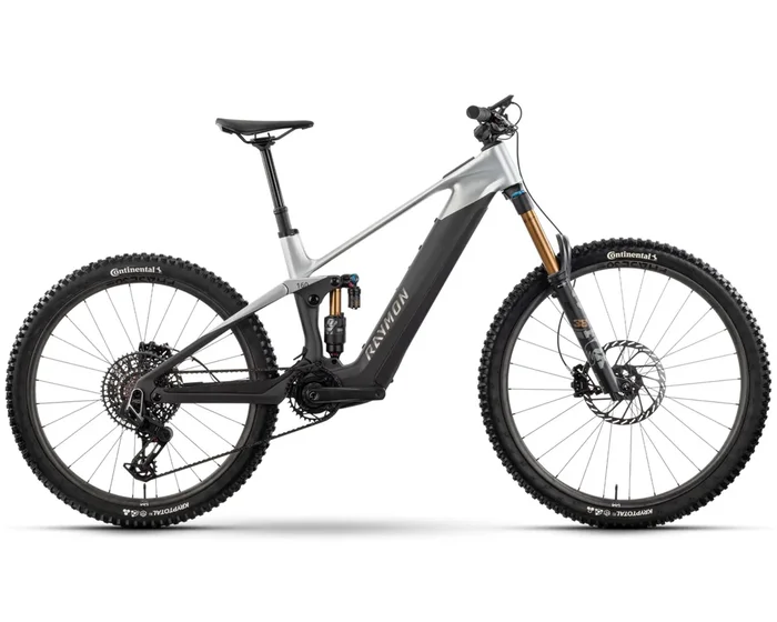 Raymon Tarok Ultra – Elektro Carbon Mullet MTB Fully 2025 | carbon-silver taupe