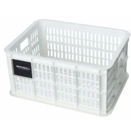 Recycelter Fahrradkasten Basil Crate S 17.5 Liter 29 x 39 x 20 cm – Bright White