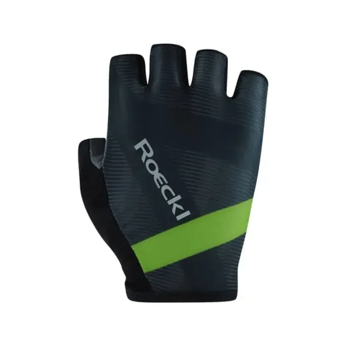 Roeckl Busano Fahrradhandschuhe kurz schwarz-kiwi 6,5