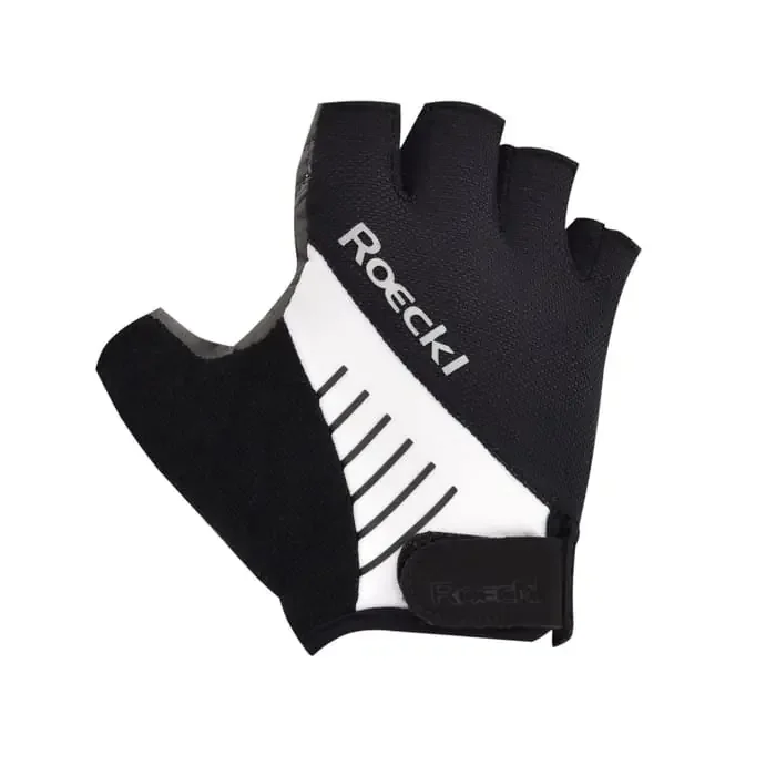 Roeckl Duradero Grip Fahrradhandschuhe kurz schwarz-weiß 7