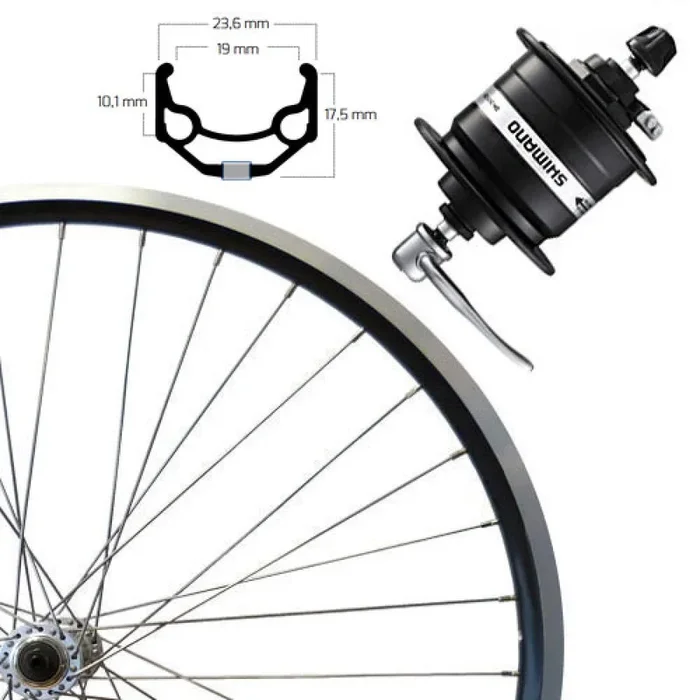 Roland Vorderrad 28″ schwarz SE ZAC 19 Aluminium Nabendynamo DH-3N31-QR schwarz