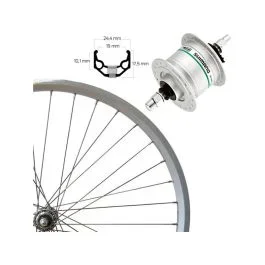 Roland ZAC 19 SE Vorderrad (26″ | Nabendynamo DH-C3000 | silber)