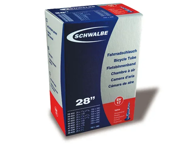 Schwalbe Schlauch 27.5/28 Zoll SV 17 – 27/28 1 1/8-1.75 Zoll 28/47-622/635 – 40 mm Sclaverandventil