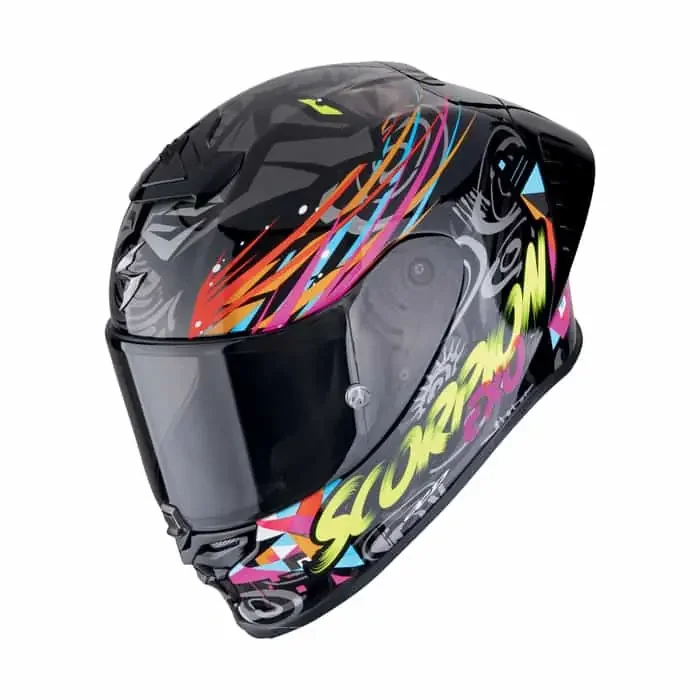 Scorpion Exo-R1 Evo II Air Integralhelm schwarz blau pink XL