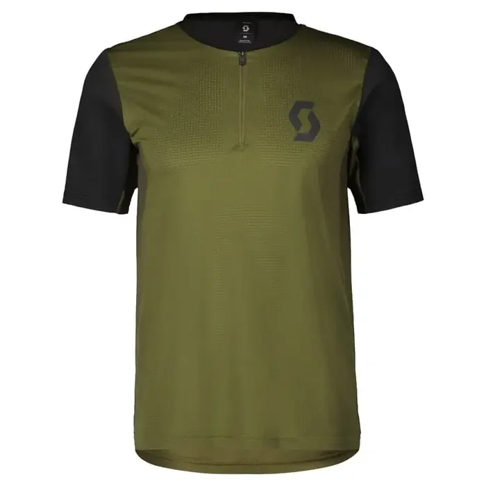 Scott Trail Vertic Zip Radtrikot kurzarm Herren grün XL