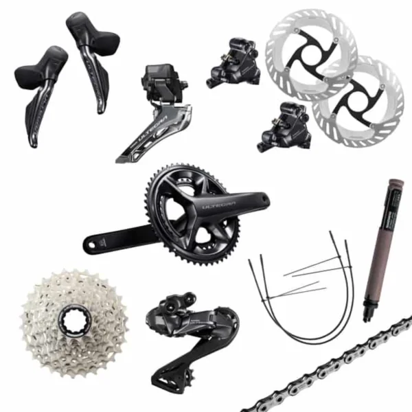 Shimano Ultegra R8150 Di2 Rennrad-Gruppe mit Bremsen 170 mm