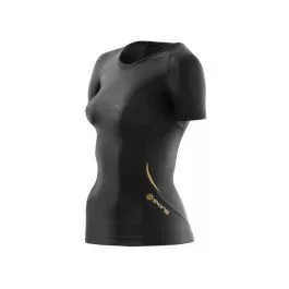 Skins Bio A400 Kurzarm Shirt Damen (schwarz / gold)