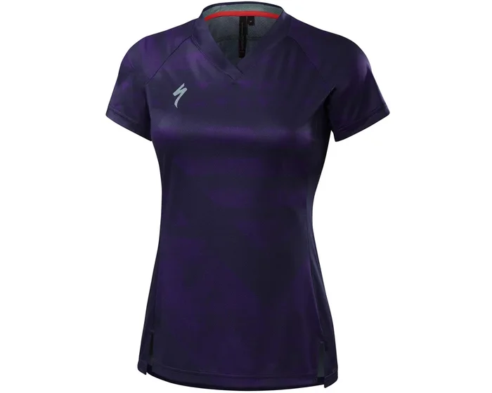 Specialized Damen Andorra Kurzarm-Trikot | deep indigo-primal geo
