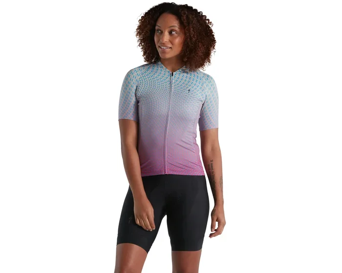 Specialized SL Bicycledelics Damen Trikot kurzarm | ice papaya-pro blue
