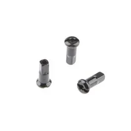 Speichennippel Alpina 14G – ø4mm / M2.6 / 14mm Lang – schwarzes Messing (144 Stück)