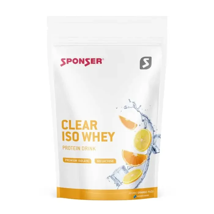 Sponser Clear Iso Whey Eiweißpulver (450 g) Orange-Yuzu
