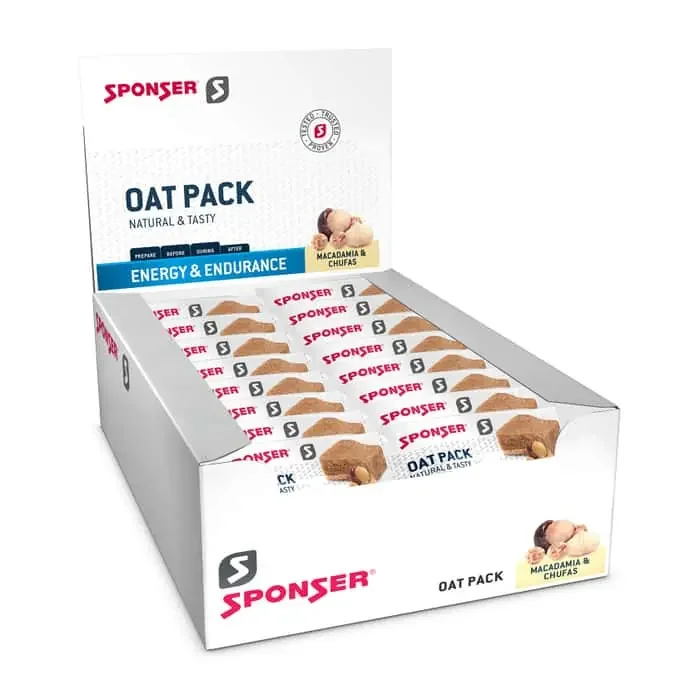 Sponser Oat Pack Macadamia + Chufas Energy-Riegel Box (30 x 60 g)