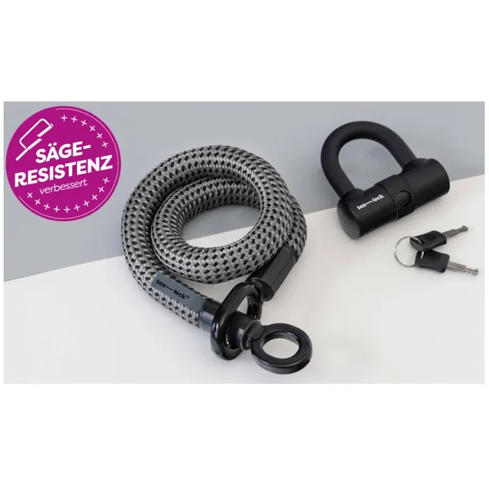 tex-lock eyelet S gold textiles Fahrradschloss 80 cm