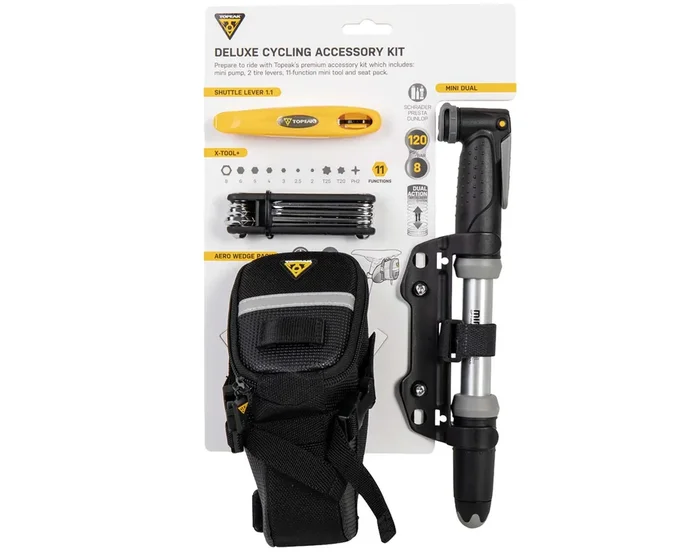 Topeak Deluxe Cycling Accessory Kit – Handpumpe + Werkzeug + Satteltasche