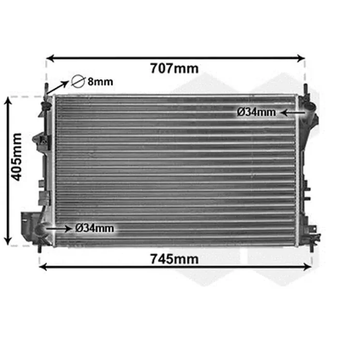 Van Wezel Wasserkühler Opel Signum Vectra C GTS Saab 9-3 1,6 – 2,0