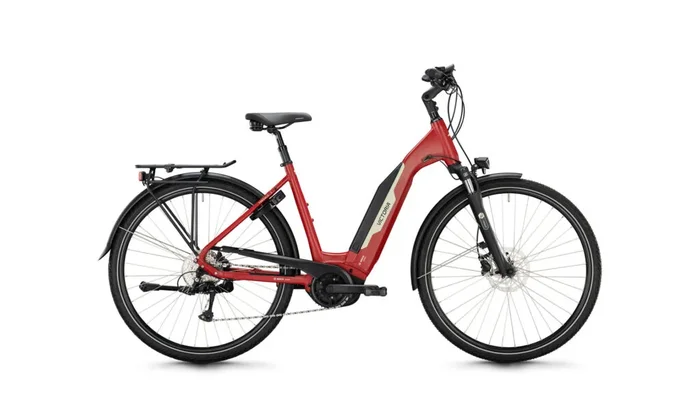 Victoria Tresalo 2 2023 Trekking-E-Bike Bosch (500 Wh) Wave für Damen 28″/46 cm/S magma red matt
