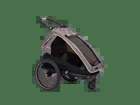 XLC MONO S BS-C09 Kinder-Fahrradanhänger 3-in-1, grau/beige/anthrazit 20″