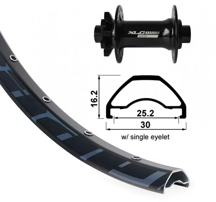 XLC Vorderrad 29 Zoll FW-A02 6Loch schwarz Steckachse 15mm 110mm