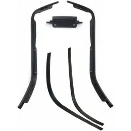 Zierstreifen für Beinverkleidung/Trittbrett Vespa Primavera, Sprint 5-teilig – Mattschwarz